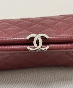 Alternative view of Chanel Red Quilted Caviar CC Timeless Clutch